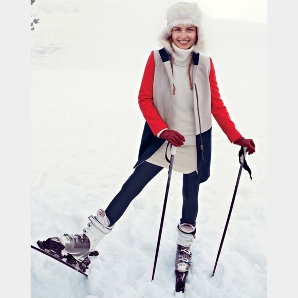 J. Crew Toscana Shearling Leather Trapper Hat Small / Medium - Picture 2 of 12